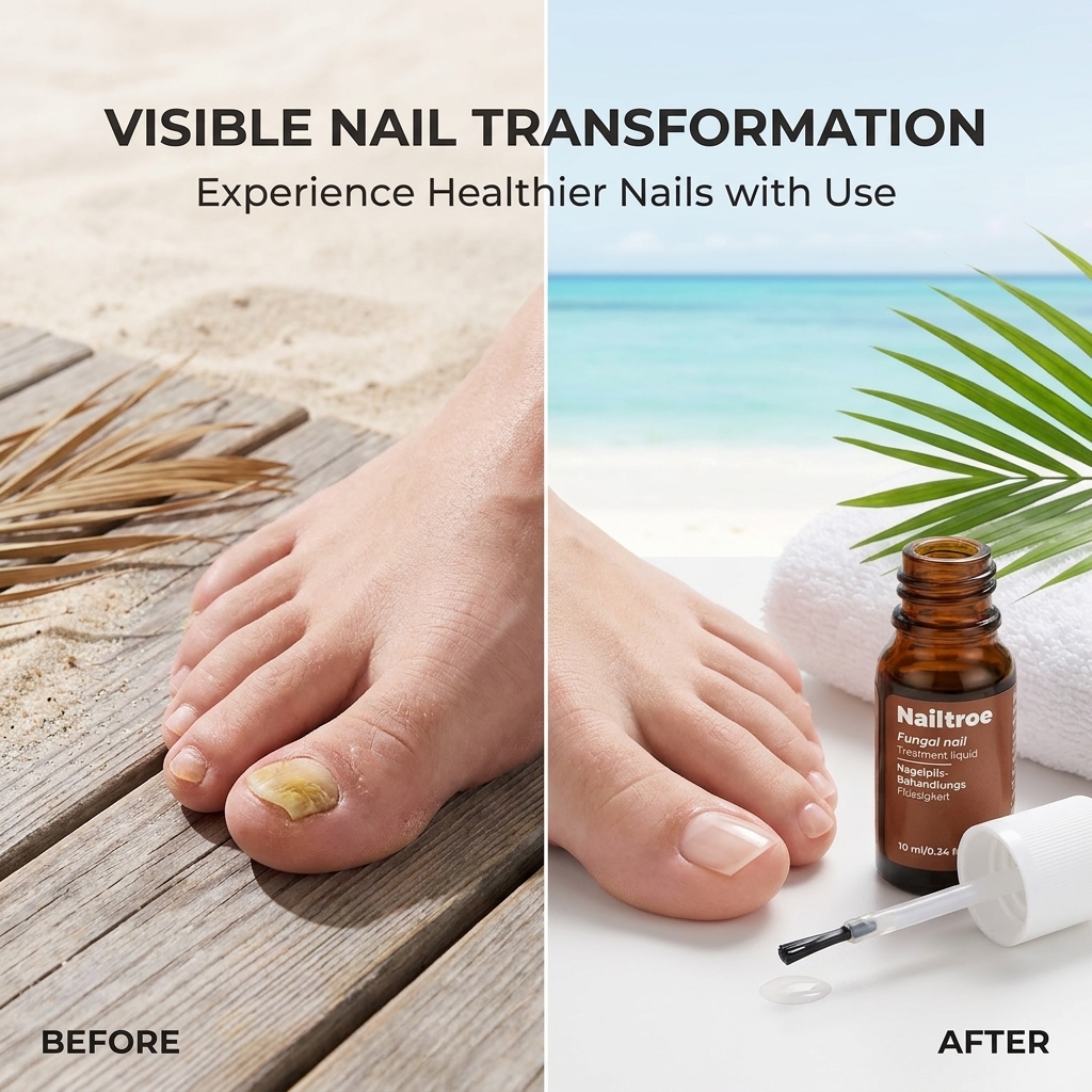 Nail fungus treatment before and after — Nailtroe results